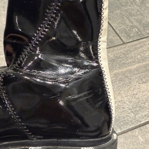 Fendi neoprene and faux leather boots - Picture 11 of 11